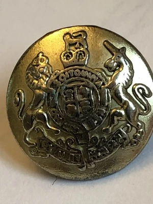 Vintage Ralph Lauren Coat of Arms Gold Color Replacement Sleeve button .60" - Image 1 of 4