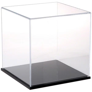 Plymor Clear Acrylic Display Case with Black Base, 10" x 10" x 10" - Picture 1 of 1