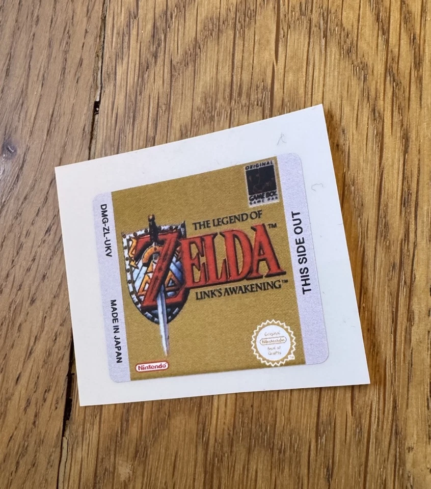 The Legend Of Zelda Links Awakening Replacement Sticker Label Gameboy Cartridge - Image 1 of 1