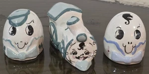 (x3) Vintage Sara Hume Kalifornien Keramik Münzbanken Lot Zug Humpty Dumpty - Bild 1 von 8