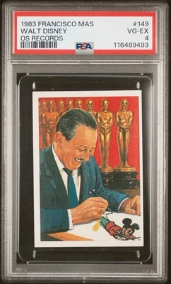 1983 FRANCISCO MAS OS RECORDS #149 WALT DISNEY + MICKEY MOUSE PSA GRADED RARE!!! - Image 1 of 2