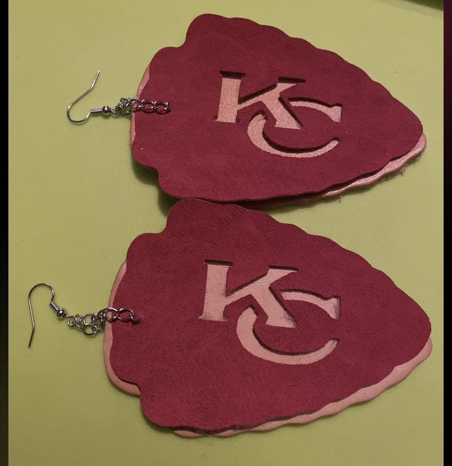 Kansas City Chiefs Light Weight Hook Earrings Comfortable & Stylish - Image 1 of 1