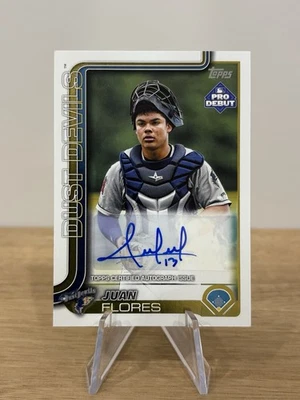 2025 Topps Pro Debut Juan Flores Auto #PD-58 LA Angels, Tri-City Dust Devils - Image 1 of 2