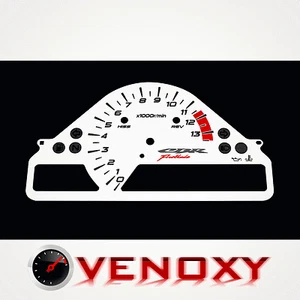 Honda CBR 1000 RR 2004-2005 v.2 Aftermarket Instrument Cluster White Gauge Faces - Foto 1 di 1