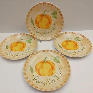 Pumpkin Pie Dessert Plates x4 LTD Commodities - Picture 1 of 3