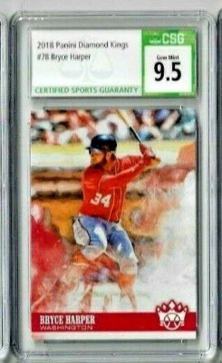 2018 Panini Diamond Kings Bryce Harper CSG 9.5 - Image 1 of 2