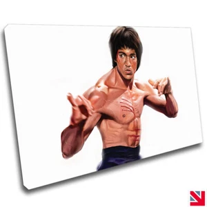 Bruce Lee Martial Arts CANVAS Wall Art Picture Print - Picture 1 of 3