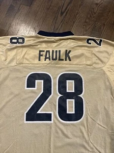 Marshall Faulk Jersey St Louis Rams Mens XL Blue Gold Reebok Los Angeles - Picture 1 of 9