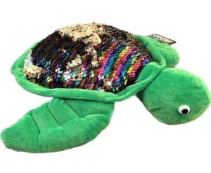 Peluche tartaruga marina 12" paillettes reversibile ribaltabile peluche giocattolo - Foto 1 di 10
