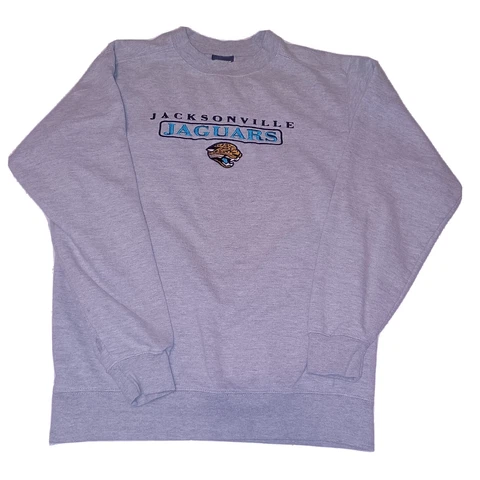 Jacksonville Jaguars Vintage 90s Embroidered Crewneck Size Medium NFL The Edge Cover