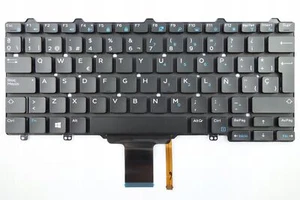 New Genuine Dell Latitude E5270 Spanish Espanol Keyboard VJC4F NSK-LYABC - Zdjęcie 1 z 10