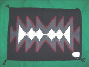 NATIVE AMERICAN INDIAN NAVAJO RUG ZONNIE CHARLEY OOAK FOLK ART SOUTHWEST DECOR - Picture 1 of 4