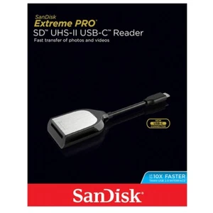 SanDisk Extreme-Pro Kartenleser für SD Uhs-Ii Speicher Karten Mit Usb-C -uk - Bild 1 von 12
