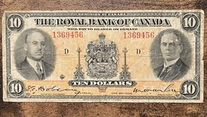1935 The Royal Bank Of Canada $10 Note - Picture 1 of 2