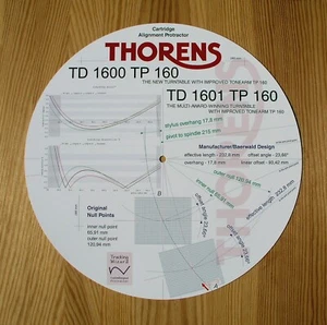 Goniometro allineamento cartuccia per Thorens TD 1600 e TD 1601 giradischi bracci - Foto 1 di 7
