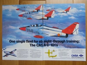 6/1983 PUB AVION CASA C-101 TRAINER SPANISH AIR FORCE AIRCRAFT ORIGINAL AD - Picture 1 of 1