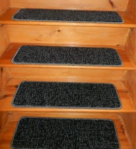 17 = Stufe 9 Zoll x 30 Zoll + 1 Podest 30 Zoll x 30 Zoll Treppenstufen 100 % Wolle Teppich. - Bild 1 von 4
