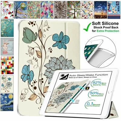 iPad Pro 11 1st 2nd 10.5 9.7 10.9 7.9 Case Lightweight Cover Watercolor Flowers - Image 1 of 4