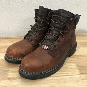 Red Wing Boots Steel Toe Womens 8 Brown Leather ASTM F 2413-05 Made In The USA - Picture 1 of 14