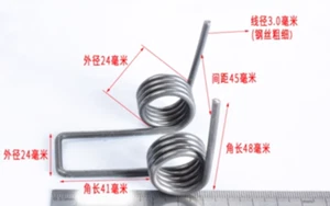 Nuevo 2 piezas Diámetro del alambre: 3 mm Doble resorte de torsión Muelle de torsión - Imagen 1 de 4