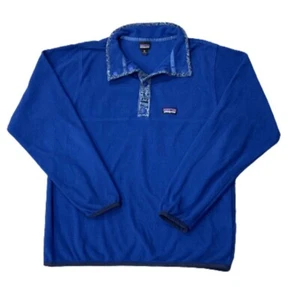 PATAGONIA Superior Blue 1/4 Snap-T Micro D Fleece Pullover Boys Size XL 14 - Picture 1 of 8