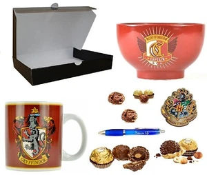 Harry Potter Gryffindor Crest Breakfast Bowl, Pin Badge & Coffee Mug Gift Set - Picture 1 of 4