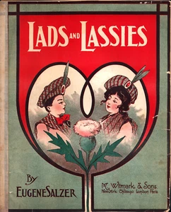 Antike Jungs und Mädels 1909 Großformat Noten Eugene Salzer Schottenpaar - Bild 1 von 3