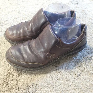 Born Brown Leather Shoes Casual Loafers Women’s Size 9 M EU 40.5 Slip On Flats - Picture 1 of 10