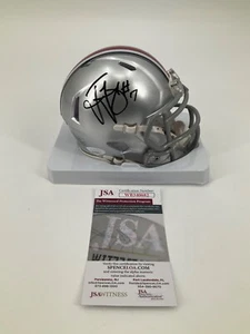 TED GINN JR. OHIO STATE SPEED SIGNED MINI HELMET JSA WITNESS COA - Picture 1 of 3