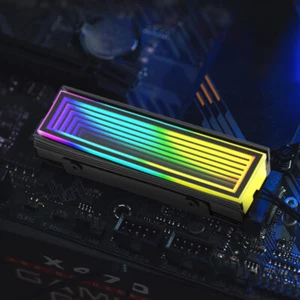 M.2 Nvme SSD Heatsink AURA Sync SSD Cooler Radiator Heat-resistance for M.2 2280 - Afbeelding 1 van 18