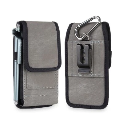 Heavy Duty Gray Tactical Rugged Pouch with Carabiner - 2 sizes - Image 1 of 4