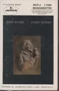 JERRY BUTLER CASSETTE TAPE: "SWEET SIXTEEN" 1974 PAPER LABELS - Picture 1 of 5