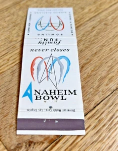 Vintage Matchbook Cover ANAHEIM BOWL, 1925 W. Lincoln, ANAHEIM CALIFORNIA - Picture 1 of 3