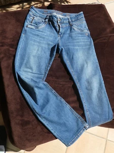 Glücksstern Damen Jeanshose G2924120 Merle Röhre Zippblau L30, W25-W32 - Bild 1 von 3