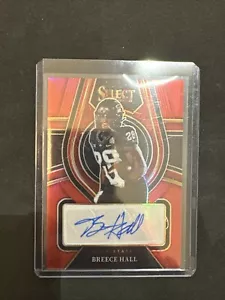 2022 Panini Select Draft Picks RED Breece Hall Rookie Auto #RS-BHA - Picture 1 of 2