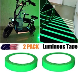 2Pcs 3M Luminous Tape Glow In The Dark Waterproof Self Adhesive Safety Stickers - Picture 1 of 14