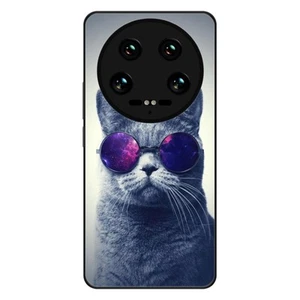Coque en silicone renforcé imprimée compatible Xiaomi 14 Ultra Chat à lunette - Photo 1 sur 6