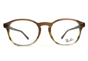 Ray-Ban Eyeglasses Frames RB5417 8253 Striped Brown Round Full Rim 52-19-145 - Picture 1 of 12
