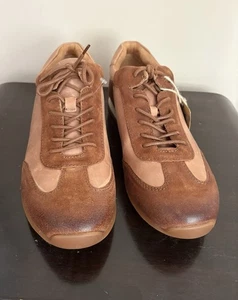 Born Herren BENSON 2-Ton Rostbraun Leder Sneaker Größe 13M EU 47,5 - Bild 1 von 8