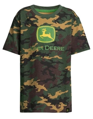 New John Deere Boys Camo Logo Graphic Tshirt Size S(6-7) - Image 1 of 3