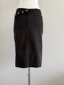 VERSACE JEANS COUTURE BAUMWOLLE REISSVERSCHLUSS SEITLICHER SCHLITZ HINTEN ROCK GR 26/40 MADE IN ITALY - Bild 1 von 12