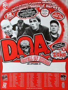 DOA, Appearance Poster, Circa 1998, 18 x 24 - Picture 1 of 1