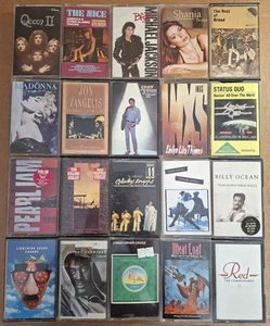 Vintage : Bundle of 20 Music Cassettes : Queen, Jackson, Quo, Turner, Ocean Etc - Picture 1 of 4