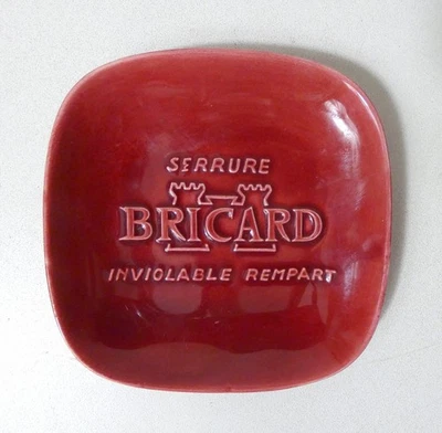 coupelle publicitaire vintage serrure BRICARD Moulin des Loups café bistrot - Photo 1/4