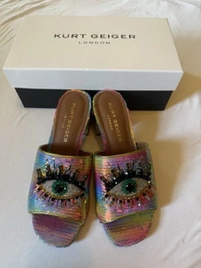 Tacón plataforma ojos arco iris Kurt Geiger talla 7,5 talla 38 (nuevo en caja) - Imagen 1 de 11