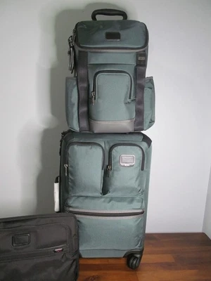 TUMI Parish Teal & Black Extended Trip Luggage Set Carry On, Laptop Backpack-NWT - Image 1 of 4