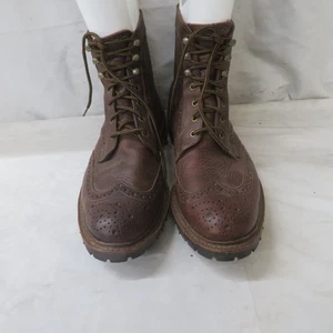 Allen Edmonds Long Branch Herren DK braun genarbt Lug Budapester Stiefel Größe Herren 12 D - Bild 1 von 16