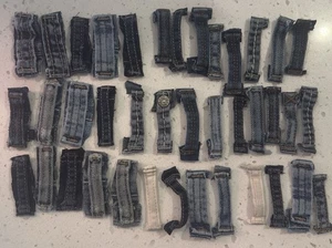 Cintura jeans blu denim passanti 40 trapuntatura cucito artigianato riparazioni upcycle - Foto 1 di 1