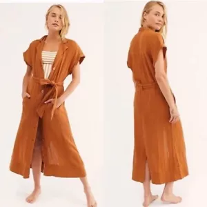 Free People Vestito Midi Donna Taglia S Soakin Up Estivo Trench - Foto 1 di 9