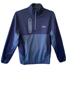 Blauer Callaway 1/4 Reißverschluss Langarm Pullover für Herren, Größe Small - Bild 1 von 5
